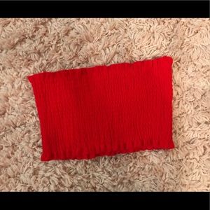 Red tube top